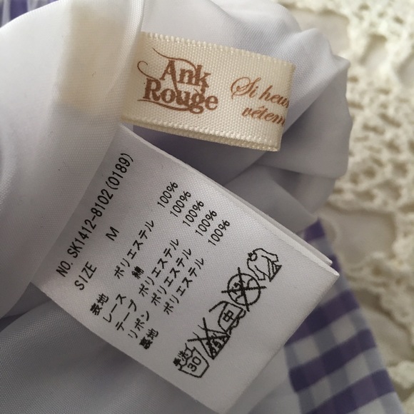 New Ank rouge gingham ribbon short skirt - Picture 4 of 4